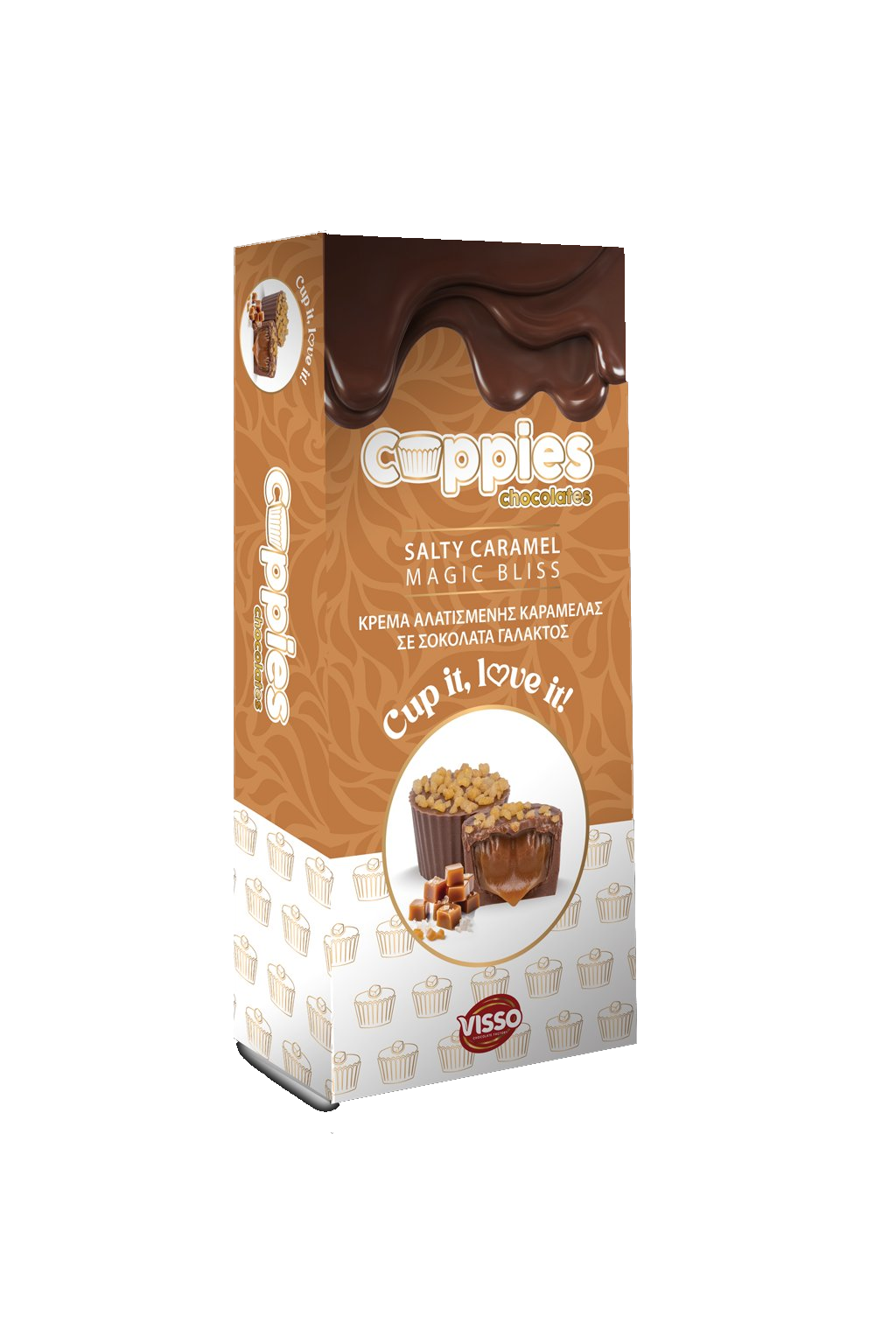 VISSO Cuppies Caramel — milk chocolate cup with caramel filling